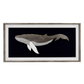 The Grandback features a whale made from reclaimed wood and driftwood with driftwood/reclaimed wood frame, white pine inside trim, and a navy or black canvas backing.