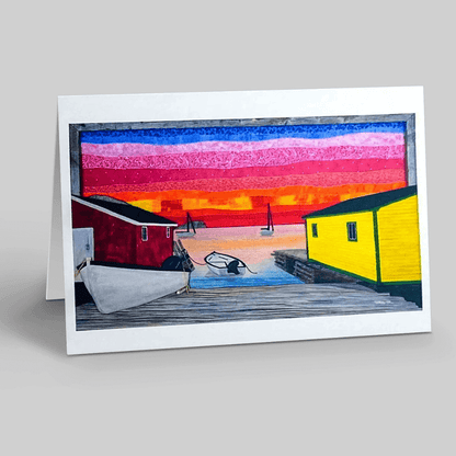 Back Harbour Sunset Card