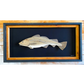 "The Cod Fish" is an original driftwood mixed-media art piece of a cod fish